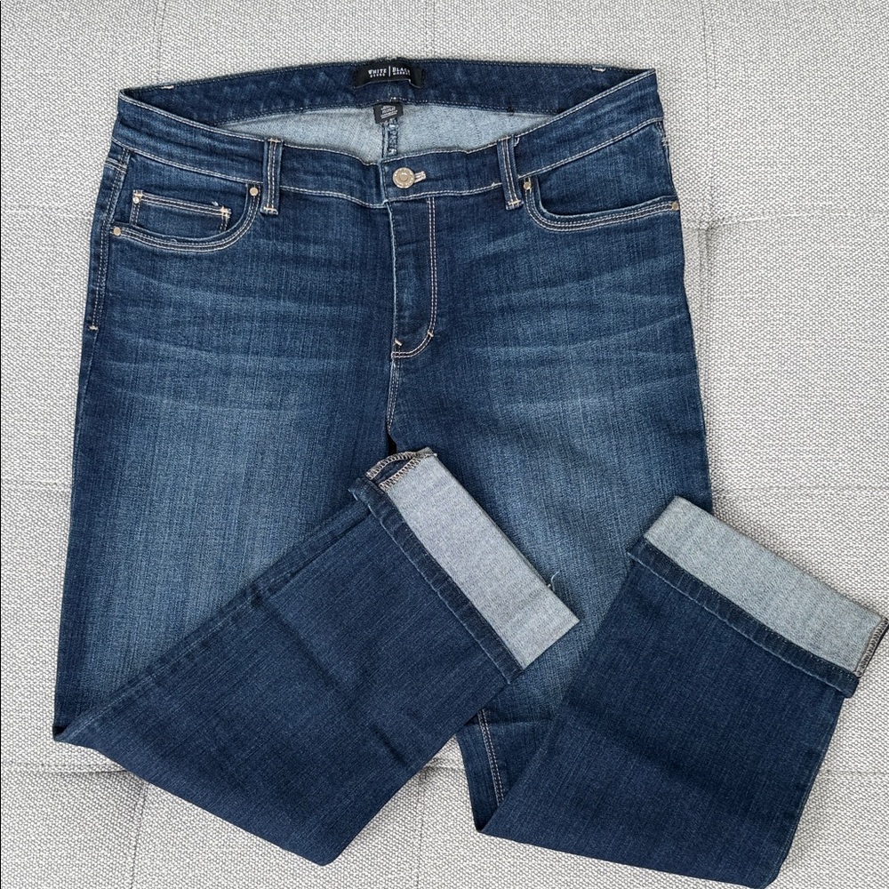 White House Black Market Dark Blue Crop Leg Jeans